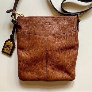 Ralph Lauren Brown Leather Crossbody Bag